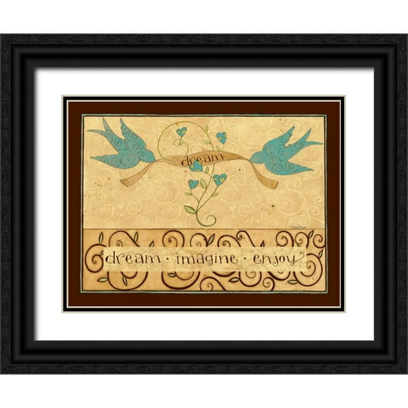 DiPaolo, Dan 14x12 Black Ornate Wood Framed with Double Matting Museum Art Print Titled - Enjoy