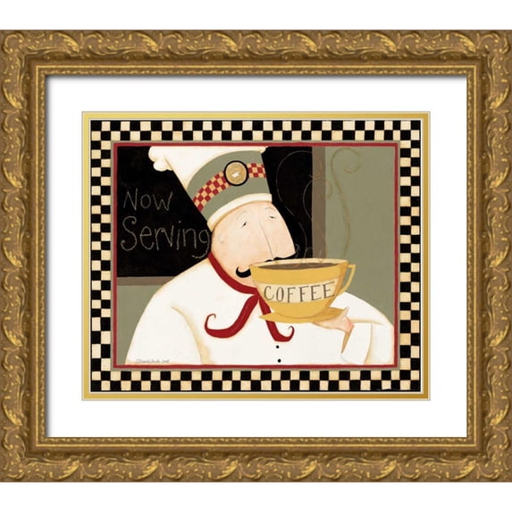 DiPaolo, Dan 14x12 Gold Ornate Wood Framed with Double Matting Museum Art Print Titled - Coffee