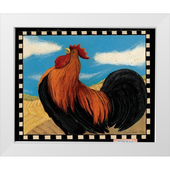 DiPaolo, Dan 14x12 White Modern Wood Framed Museum Art Print Titled - Bluesky Rooster