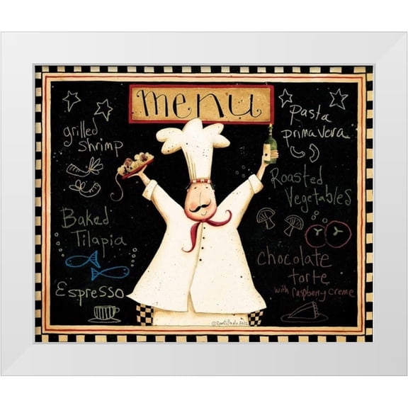 DiPaolo, Dan 14x12 White Modern Wood Framed Museum Art Print Titled - Menu