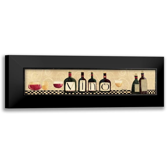 DiPaolo, Dan 14x6 Black Modern Framed Museum Art Print Titled - Vino