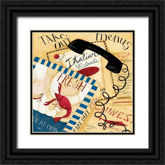 DiPaolo, Dan 15x15 Black Ornate Wood Framed with Double Matting Museum Art Print Titled - All Takeout