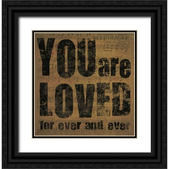 DiPaolo, Dan 15x15 Black Ornate Wood Framed with Double Matting Museum Art Print Titled - You Are Loved