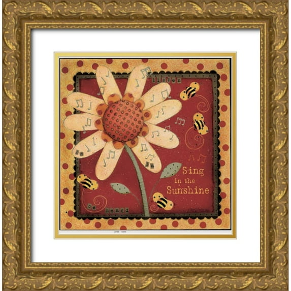 DiPaolo, Dan 15x15 Gold Ornate Wood Framed with Double Matting Museum Art Print Titled - Listen