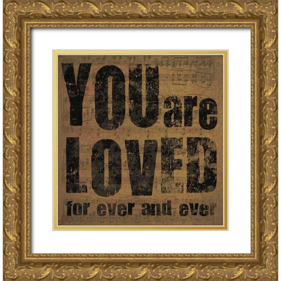 DiPaolo, Dan 15x15 Gold Ornate Wood Framed with Double Matting Museum Art Print Titled - You Are Loved