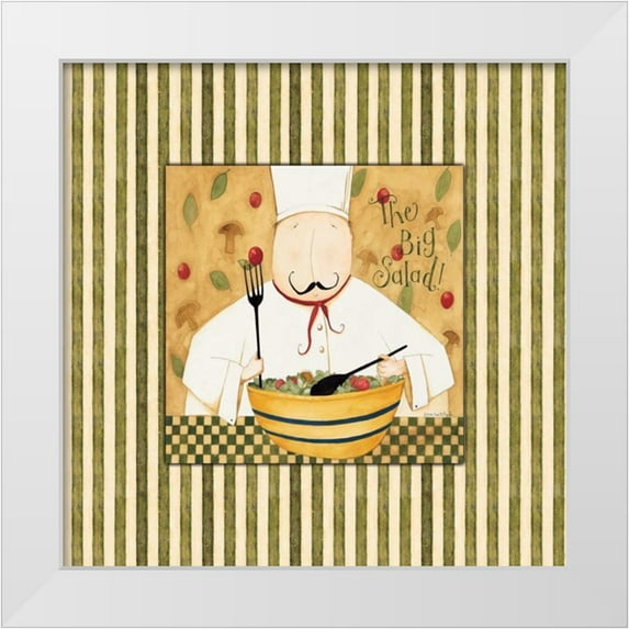 DiPaolo, Dan 15x15 White Modern Wood Framed Museum Art Print Titled - Big Salad Stripes