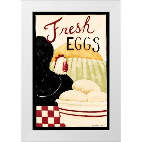 DiPaolo, Dan 17x24 White Modern Wood Framed Museum Art Print Titled - Fresh Eggs
