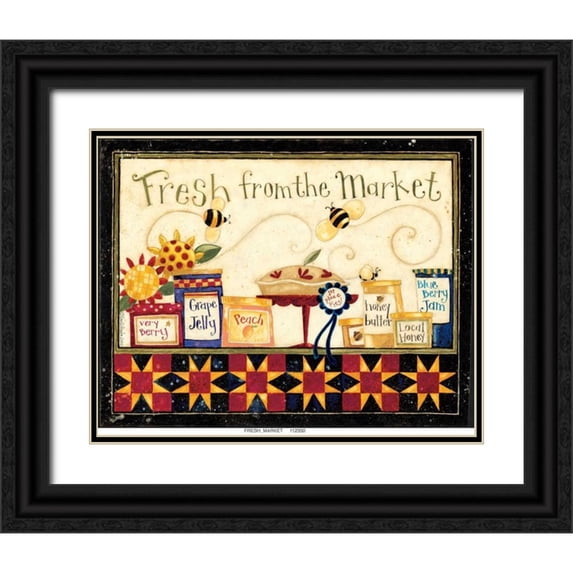 DiPaolo, Dan 18x15 Black Ornate Wood Framed with Double Matting Museum Art Print Titled - Fresh Market