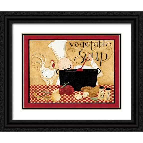 DiPaolo, Dan 18x15 Black Ornate Wood Framed with Double Matting Museum Art Print Titled - Vegie Soup