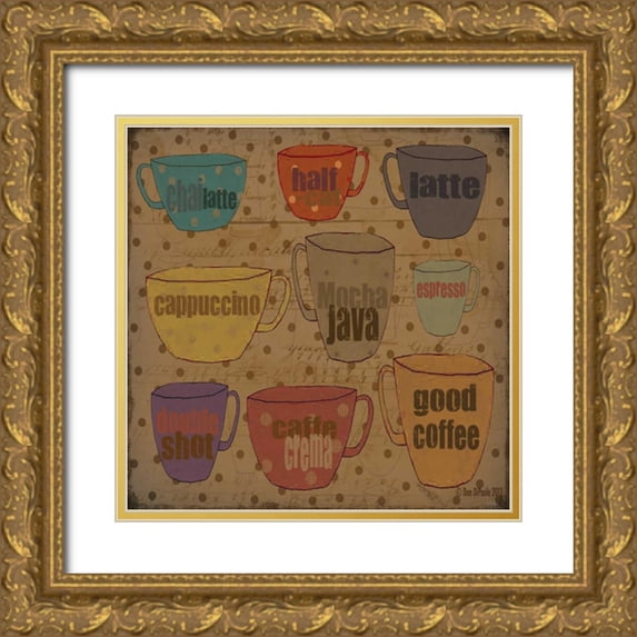 DiPaolo, Dan 20x20 Gold Ornate Wood Framed with Double Matting Museum Art Print Titled - Coffee Blend