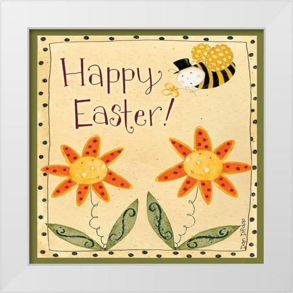 DiPaolo, Dan 20x20 White Modern Wood Framed Museum Art Print Titled - BumbleBee Easter