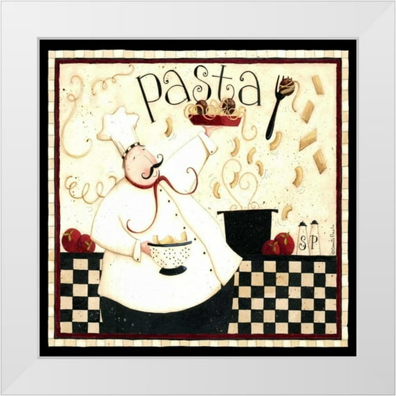 DiPaolo, Dan 20x20 White Modern Wood Framed Museum Art Print Titled - Cooking Pasta