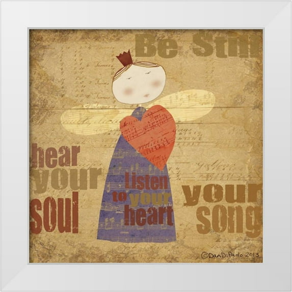 DiPaolo, Dan 20x20 White Modern Wood Framed Museum Art Print Titled - Listen 2