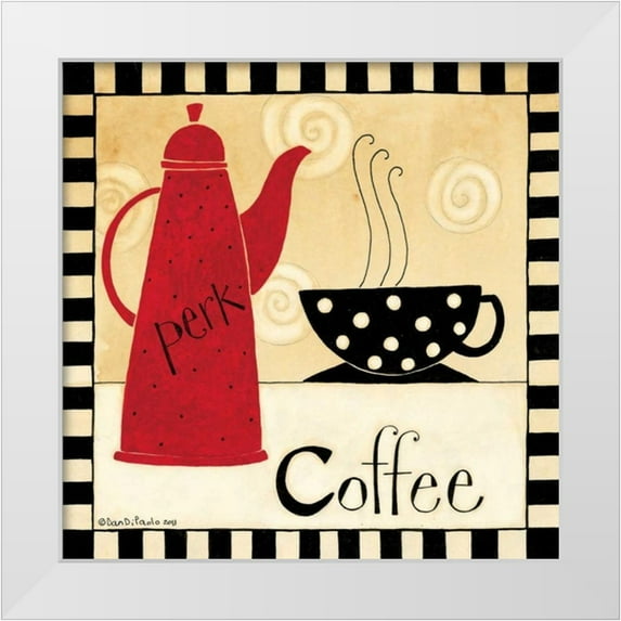 DiPaolo, Dan 20x20 White Modern Wood Framed Museum Art Print Titled - One Cup