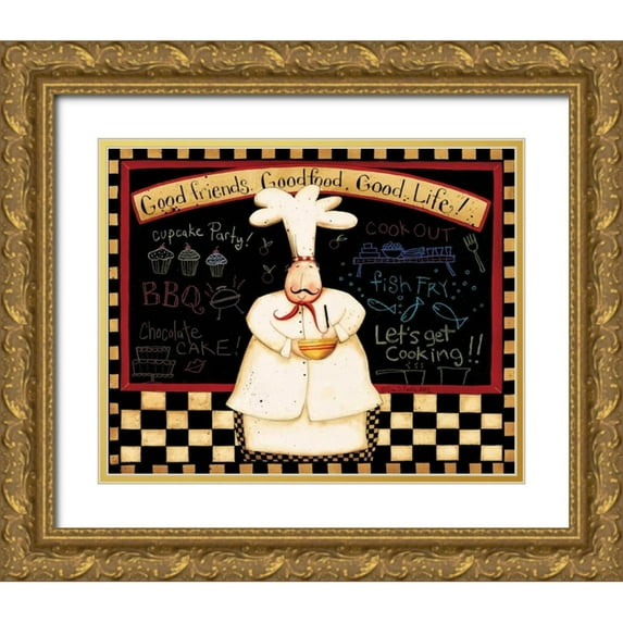 DiPaolo, Dan 24x20 Gold Ornate Wood Framed with Double Matting Museum Art Print Titled - Good Friends