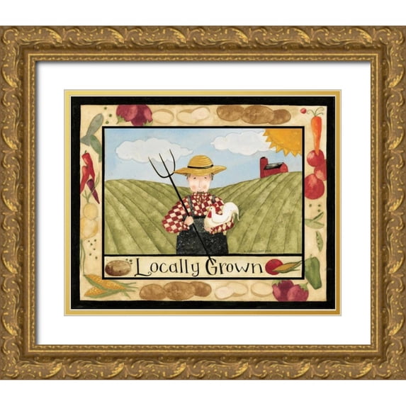 DiPaolo, Dan 24x20 Gold Ornate Wood Framed with Double Matting Museum Art Print Titled - Locally Grown