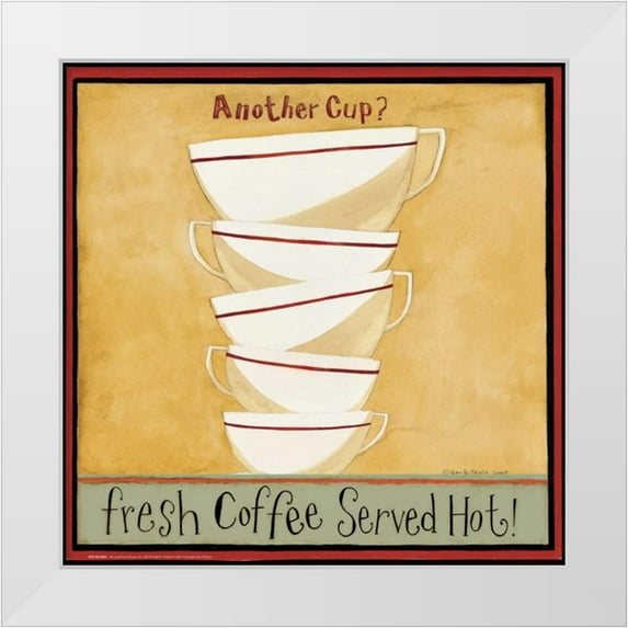 DiPaolo, Dan 26x26 White Modern Wood Framed Museum Art Print Titled - Another Cup