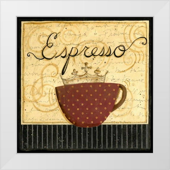 DiPaolo, Dan 26x26 White Modern Wood Framed Museum Art Print Titled - Steaming Hot