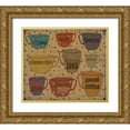 thumbnail image 1 of DiPaolo, Dan 30x26 Gold Ornate Wood Framed with Double Matting Museum Art Print Titled - Coffee Dots, 1 of 4
