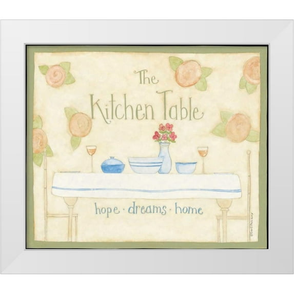 DiPaolo, Dan 30x26 White Modern Wood Framed Museum Art Print Titled - Kitchen Table