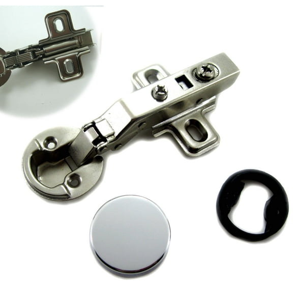 HNF Shop Euro Hydraulic 1" (26mm) All Metal Satin Nickel Soft Close Hinge with Screws 2 Piece