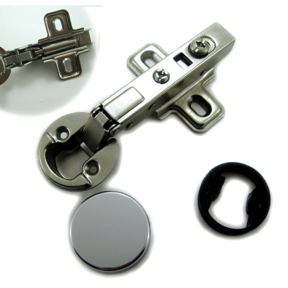Dia 1 inch (26mm) Hole Euro Hydraulic Half Overlay Soft Close Hinge for Cabinet Glass Door