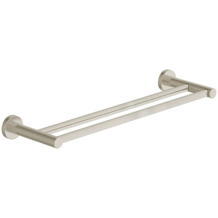 Dia 18" Double Towel Bar in Satin Nickel