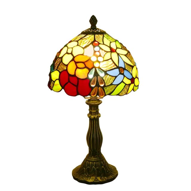 Dia 20CM(8inch) H36CM Modern Mediterranean Simple Green Tiffany Stained