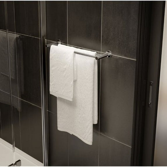 Dia 24" Double Wall-Mounted Towel Bar in Polished Chrome