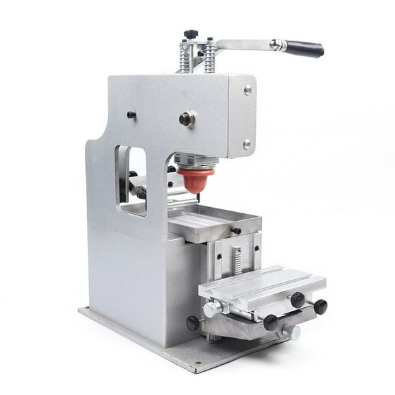 Dia. 3.5" Ink Cup Pad Printing Machine Manual Press Printer with 1 pc Rubber Pad
