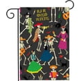thumbnail image 1 of Dia De Los Muertos Calavera Cats Sugar Skull Skeleton Dance Garden Yard Flag 12"x 18" Double Sided Polyester Welcome House Flag Banners for Patio Lawn Outdoor Home Decor, 1 of 4