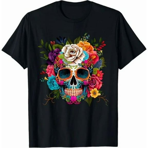 Dia De Los Muertos Costume Womens Day Of Dead Sugar Skull T-Shirt