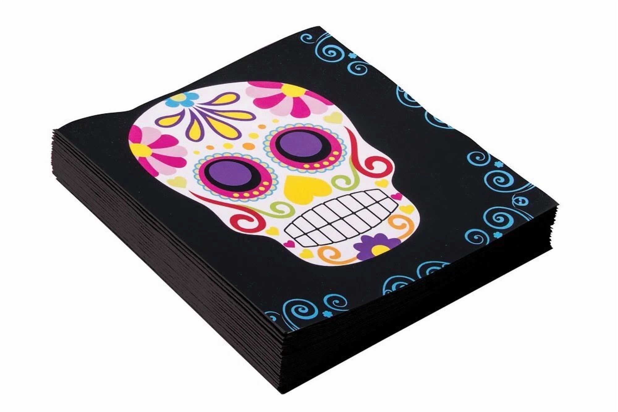 Dia De Los Muertos Day Of The Dead Skull Halloween Party Paper Luncheon ...
