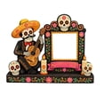 thumbnail image 1 of Dia De Los Muertos Picture Frames, Day of the Dead Altar Frame Set with Mariachi Skeleton, Wooden Ofrenda Style Tabletop Display, Fiesta Decor, 1 of 6