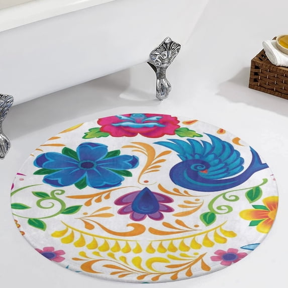 Dia De Los Muertos Round Carpet Circle Rug Outdoor Patio Area Rug Washable Large Area Rugs Hallway Room Decor Fitness Mats