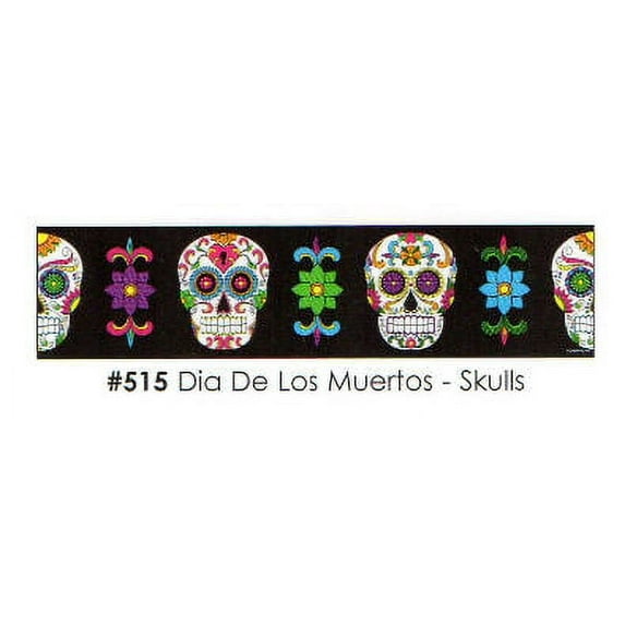 Dia De Los Muertos - Skulls 3 Strips Edible Frosting Photo Cake Border Decoration