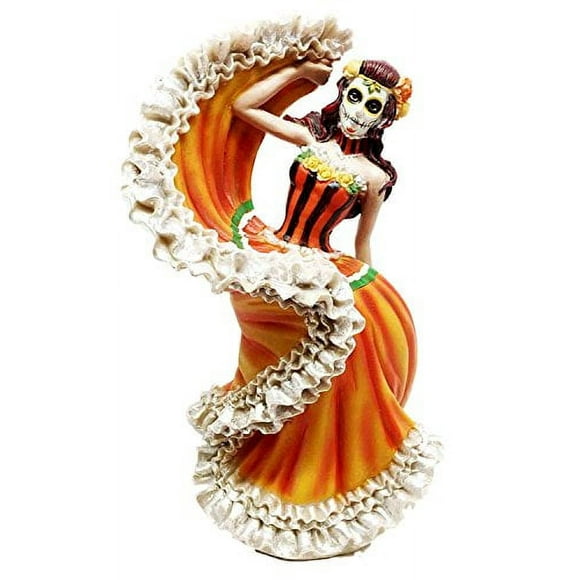 Dia De Los Muertos Sugar Skull Sunburst Dancer Figurine Day Of The Dead Vivas Calacas