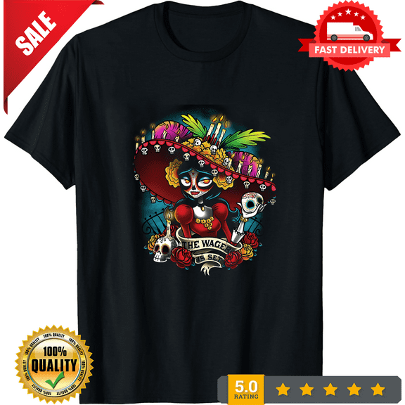 Dia De Los Muertos T-Shirt Unisex Cotton Halloween Day Of The Dead S-5XL, LIMITED EDITION-TH68635