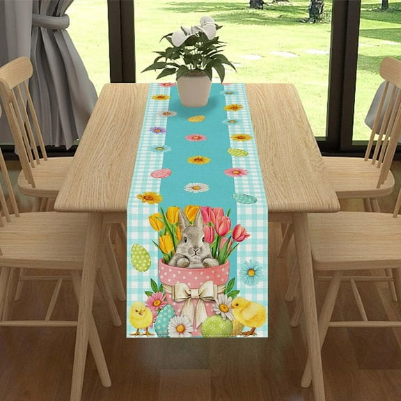 Dia De Los Muertos Table Runner Linen Mexican Sugar Skull Day of The Dead Altar Decoration for Home Kitchen Dining Room (13.8" x 71")