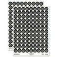 thumbnail image 1 of Dia De Los Muertos Woman Mexican Sugar Skull with Flowers 200+ Round Stickers - Black - Gloss Finish - 0.50" Size, 1 of 3
