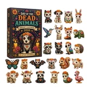 Dia De Muertos Advent Calendar, Of Dead Countdown Box, Alebrije Spirit Animal , Ofrenda Altar Mantel , Multicolor, 24 Pieces
