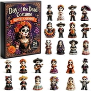Dia De Muertos Advent Calendar, Of Dead Countdown Box, Alebrije Spirit Animal , Ofrenda Altar Mantel , Multicolor, 24 Pieces