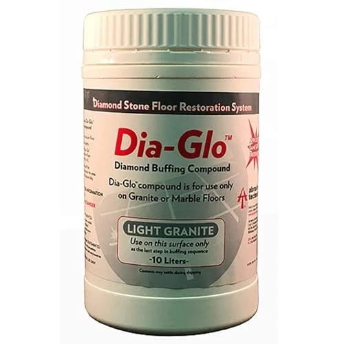Dia-Glo L Polishing Compound for Light Granite, 1 Quart  Stone Buffing Compound for High Gloss Finish