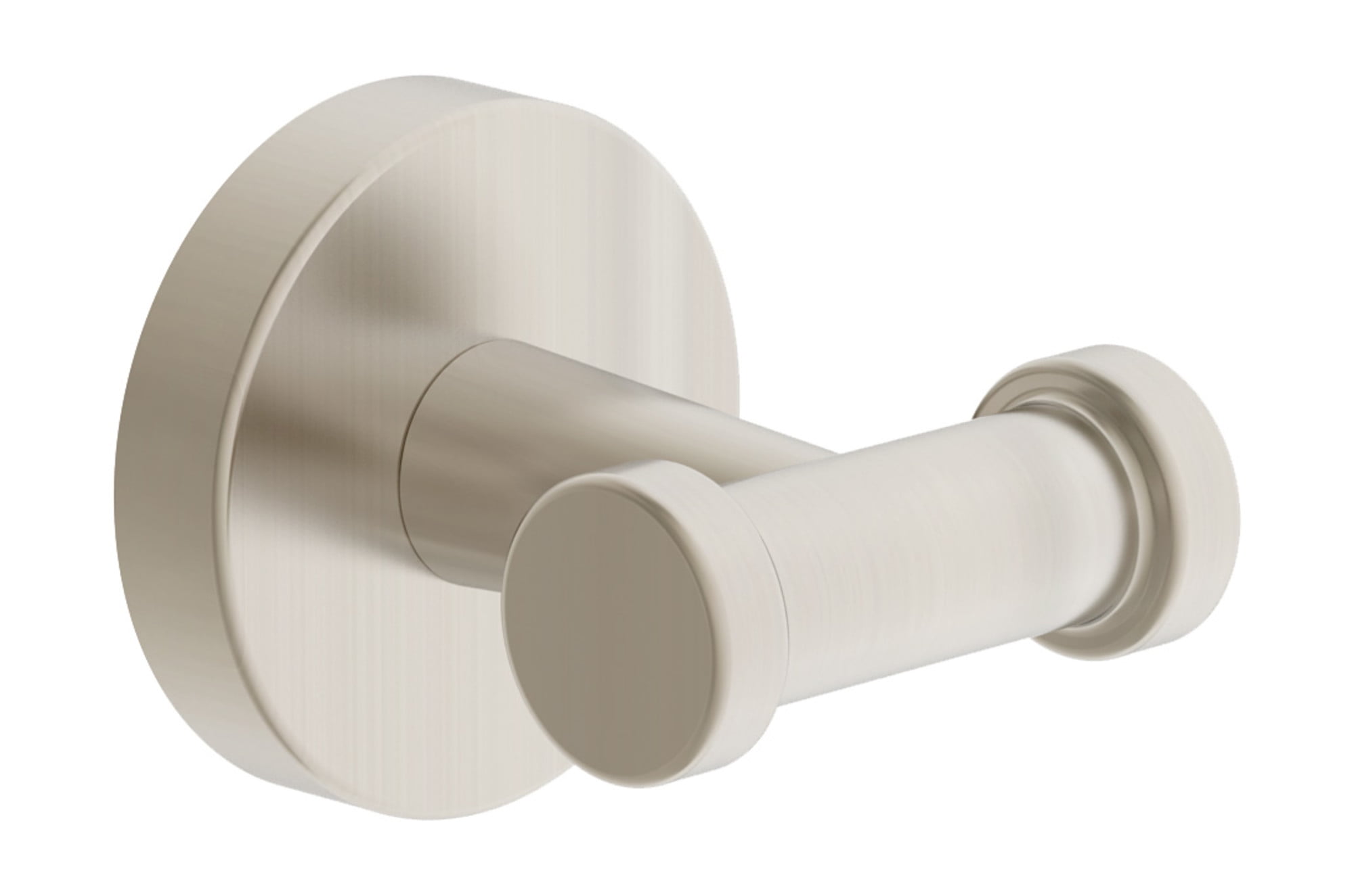 Dia Wall-Mounted Double Robe Hook in Satin Nickel - Walmart.com