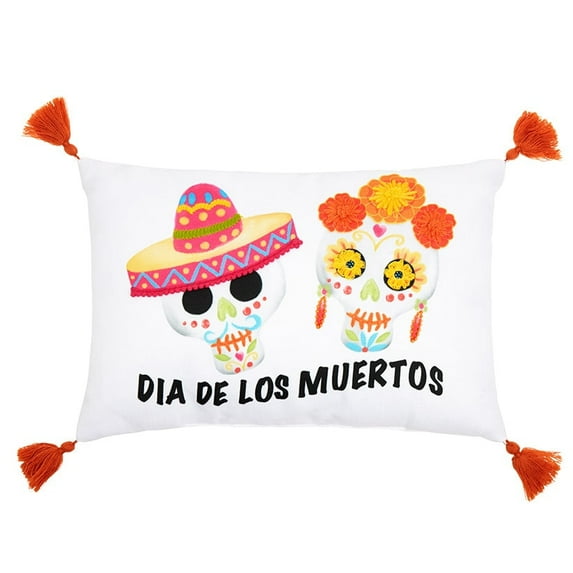 Dia de Los Muertos Embroidered Accent Pillows - Dia de Los Muertos