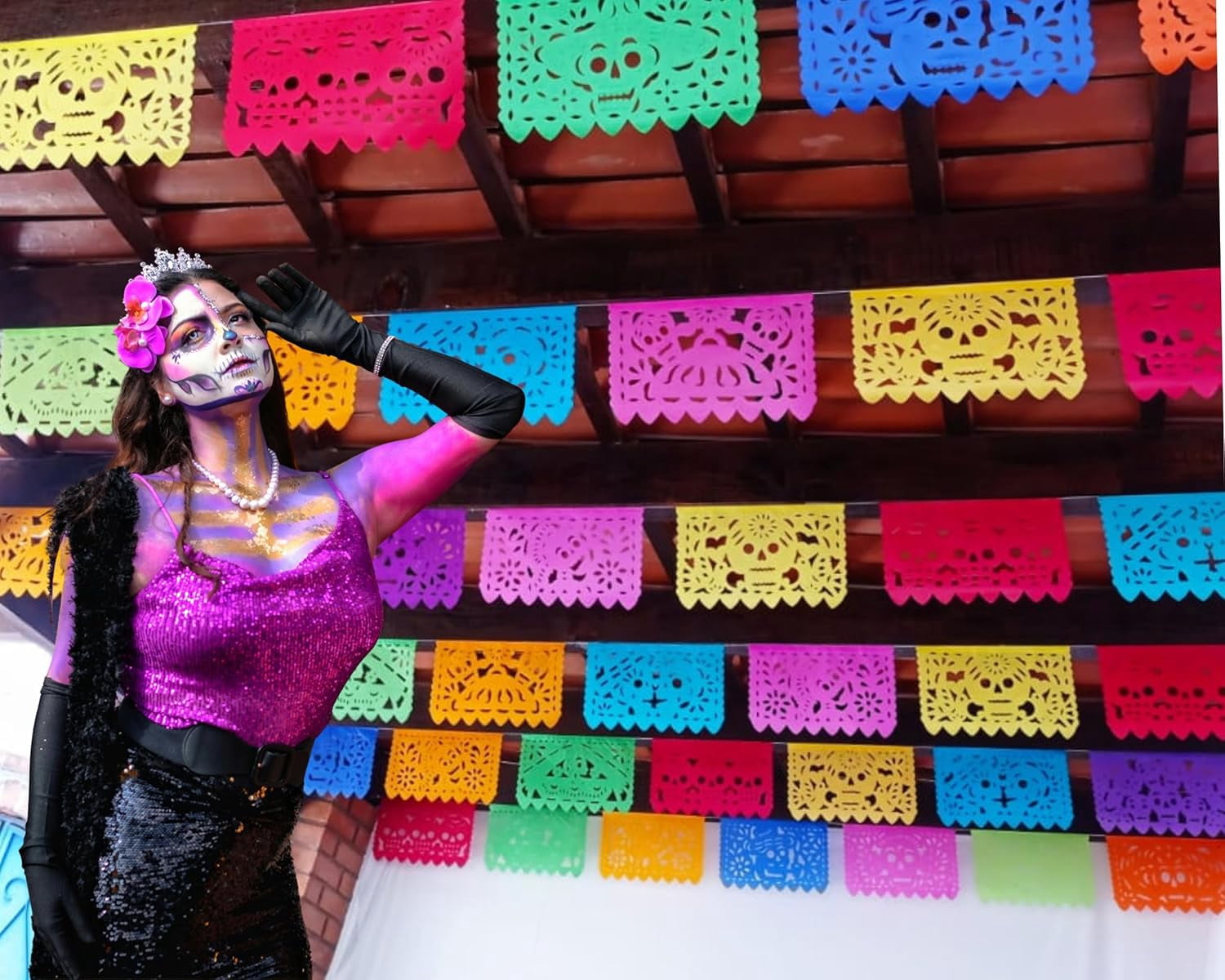 Tissue Death G3C2470LMexFabricSupplies Dia de Los Muertos Papel Picado, Day of The ...