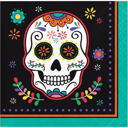 Dia de Muertos Beverage Napkins, 48 ct