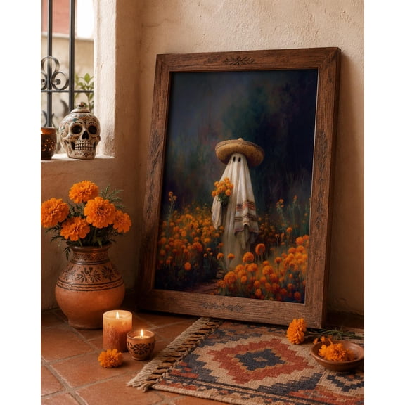 Dia de Muertos wall art Cute Mexican Ghost Day of the dead wall art Mexico Wall Art mexican gifts