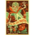 thumbnail image 1 of Dia de los Muertos (Day of the Dead), Lucha Libre del Fuego (24x36 Giclee Gallery Art Print, Vivid Textured Wall Decor), 1 of 3