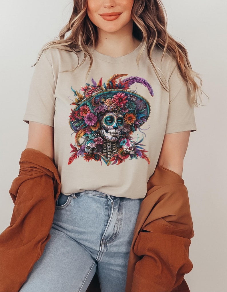 Day Of The Dead Shirt Damen - Dia De Los Muertos Langarm Top